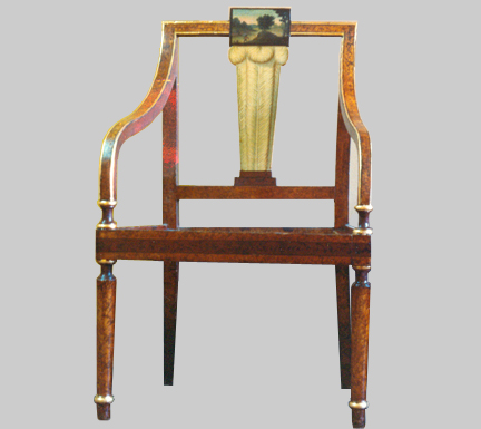 limpieza policromia silla imperio